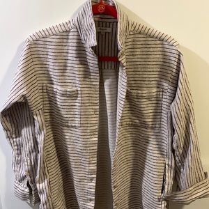 Madewell Oversized ex-boyfriend shirt, striped, with pockets